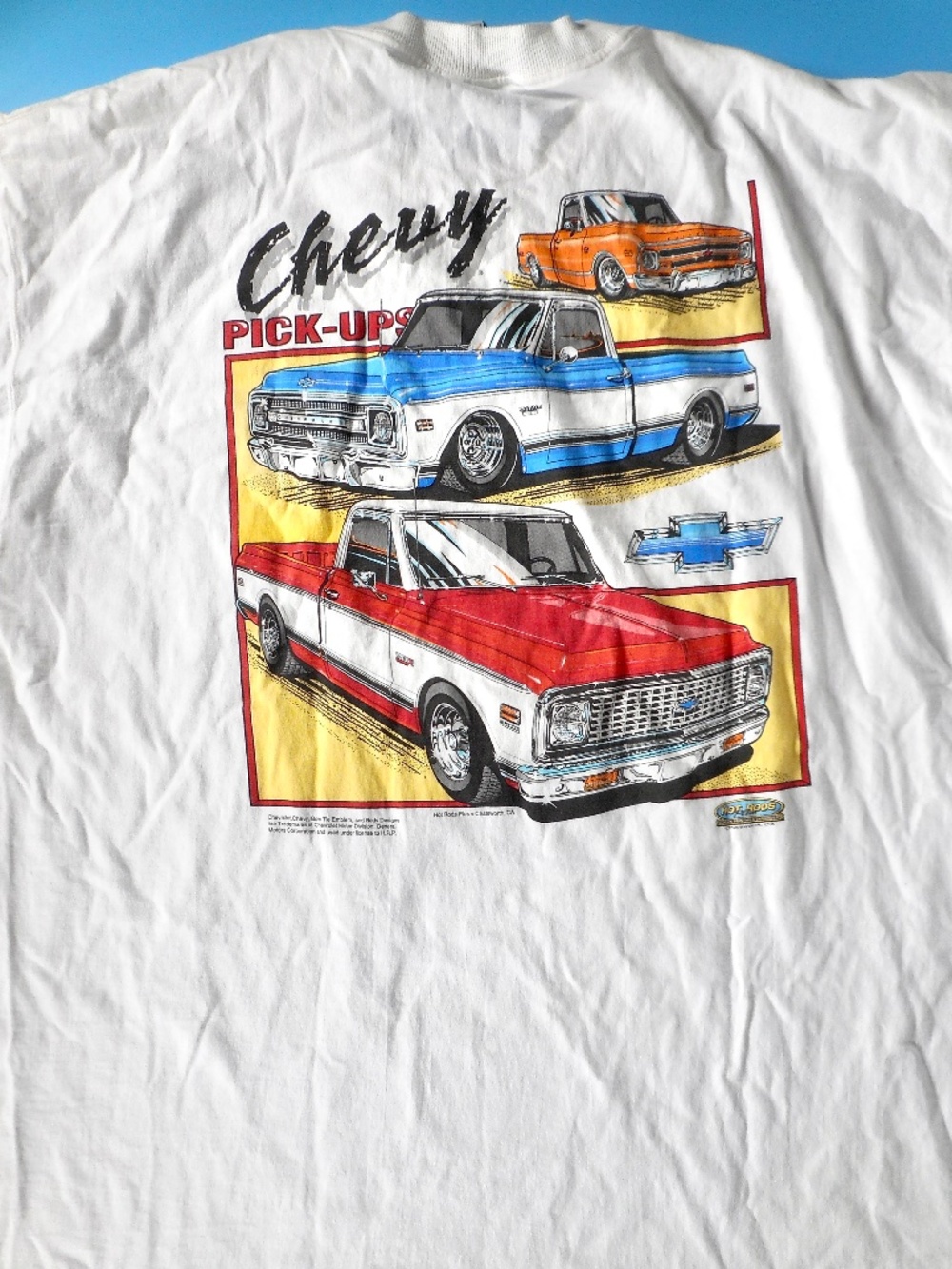 1967-72 Chevy Pickup Trucks Mens 2XL White T-Shirt Hot Rods Plus Chatsworth CA